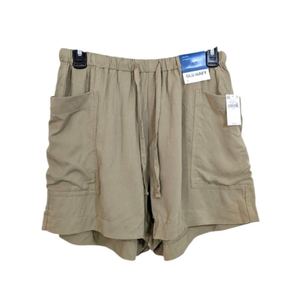 NEW Old Navy High Rise Tan 3.5" Drawstring Shorts - Size Small Womens S - NWT